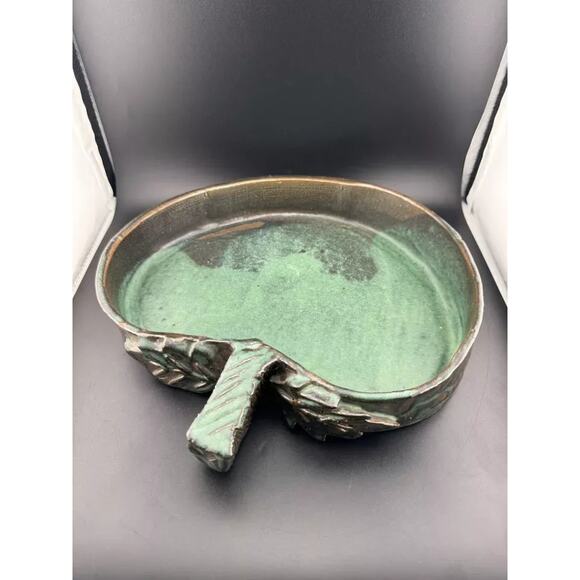 Handmade Pottery, Blue Apple Bowl or Serving Dish - Picture 6 of 8